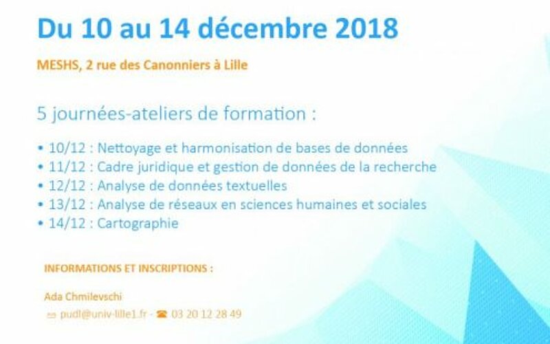 Affiche des Journées dataSHS 2018